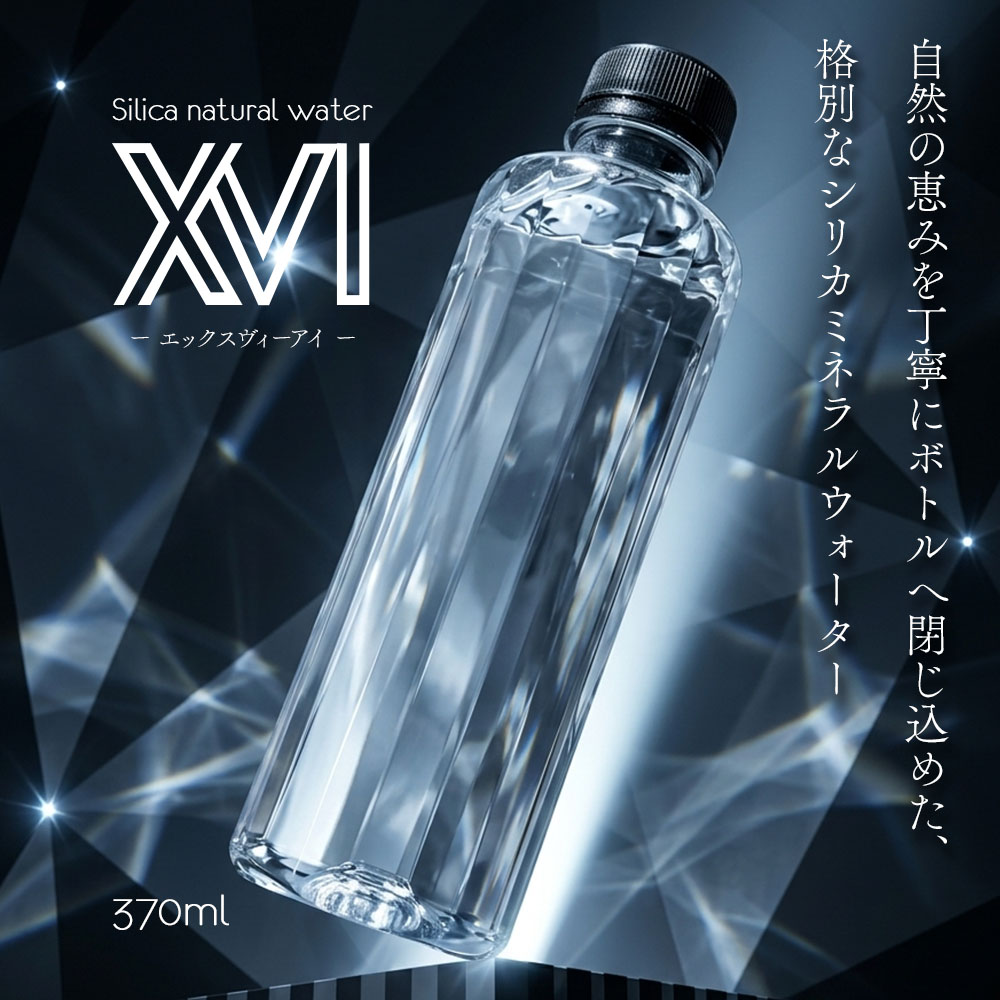シリカ水 48本 (24本×2ケース) ラベルレス 370ml XVI 天然シリカ