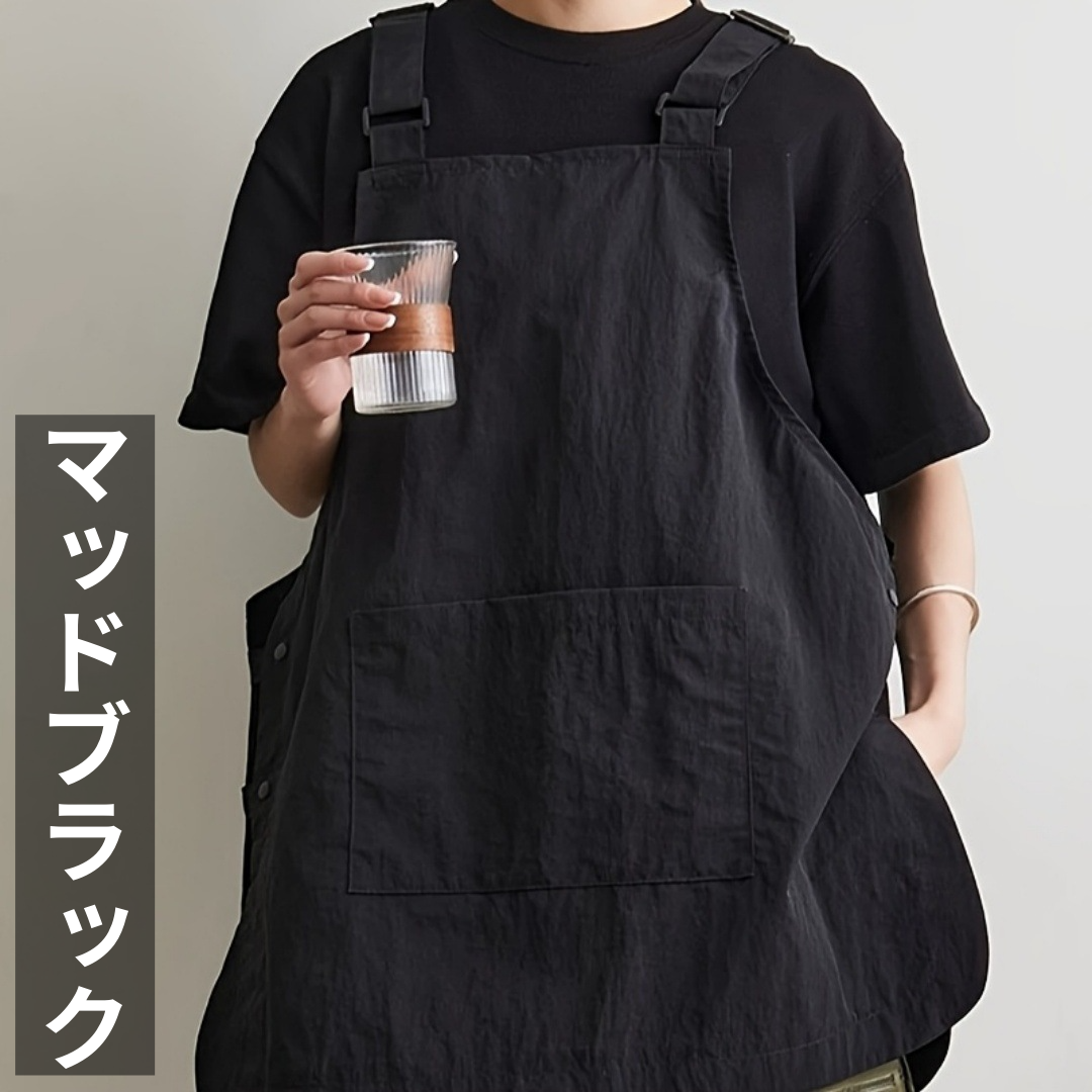 エプロン おしゃれ 撥水 軽量 ショート 男女兼用 ワーク カフェ 肩こり