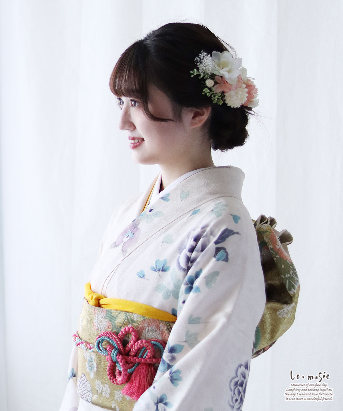 ドライフラワー テイスト ヘッドドレス 髪飾り 花 ウェディング ルネ