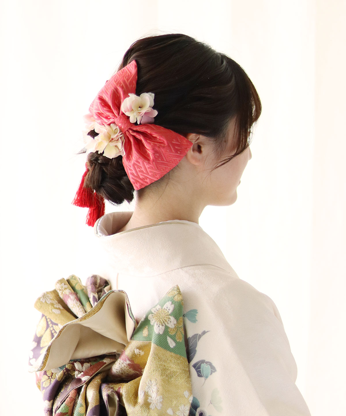 成人式 髪飾り 髪飾り あじさい和リボン