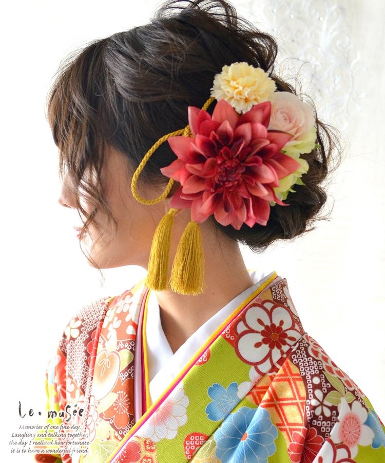 成人式 髪飾り 和装 花 リボン 卒業式 袴 ヘッドドレス セット