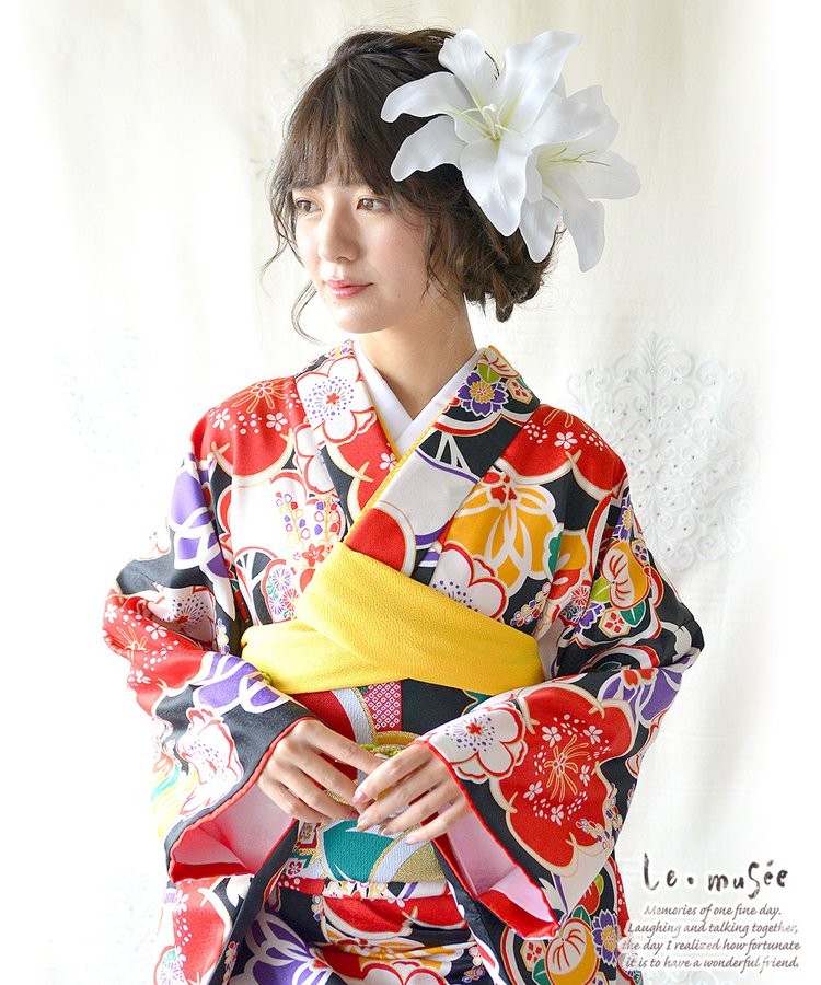 成人式 髪飾り 和装 花 ヘッドドレス 卒業式 袴 カサブランカ ユリ 白 