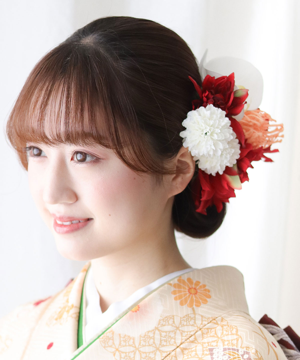 成人式 髪飾り 和装 花 卒業式 袴 ウェディング ダリア 胡蝶蘭