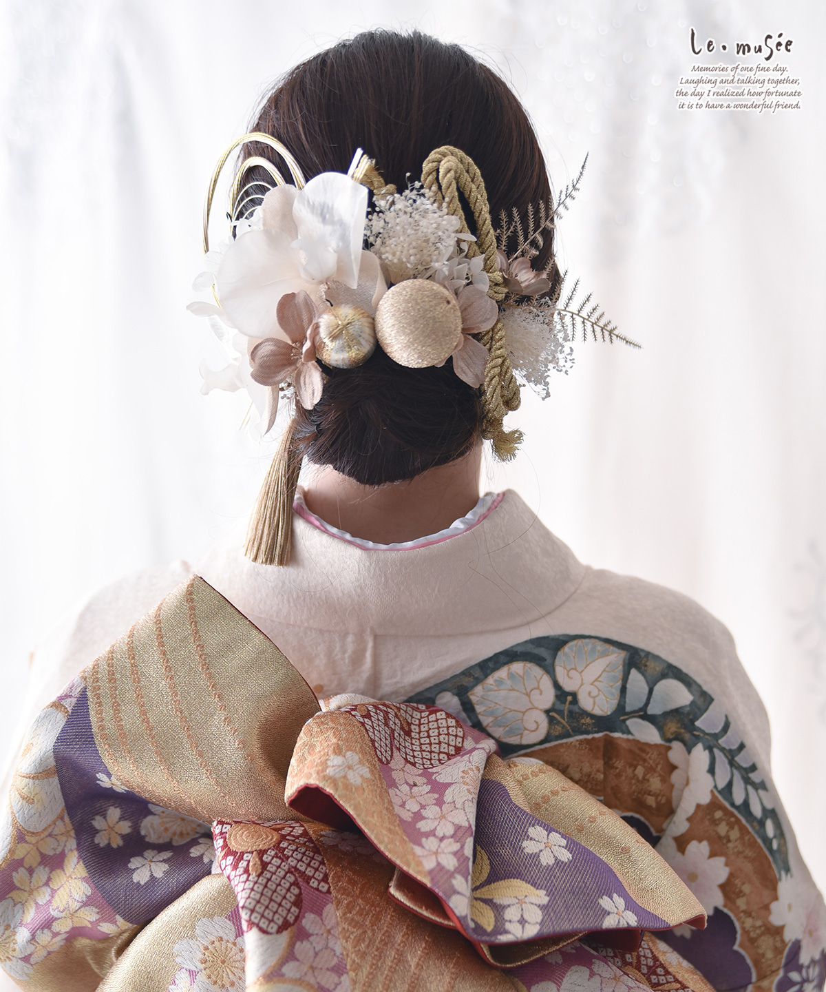 成人式 髪飾り 和装 花 水引 袴 卒業式 シャイニー 胡蝶蘭 セット 