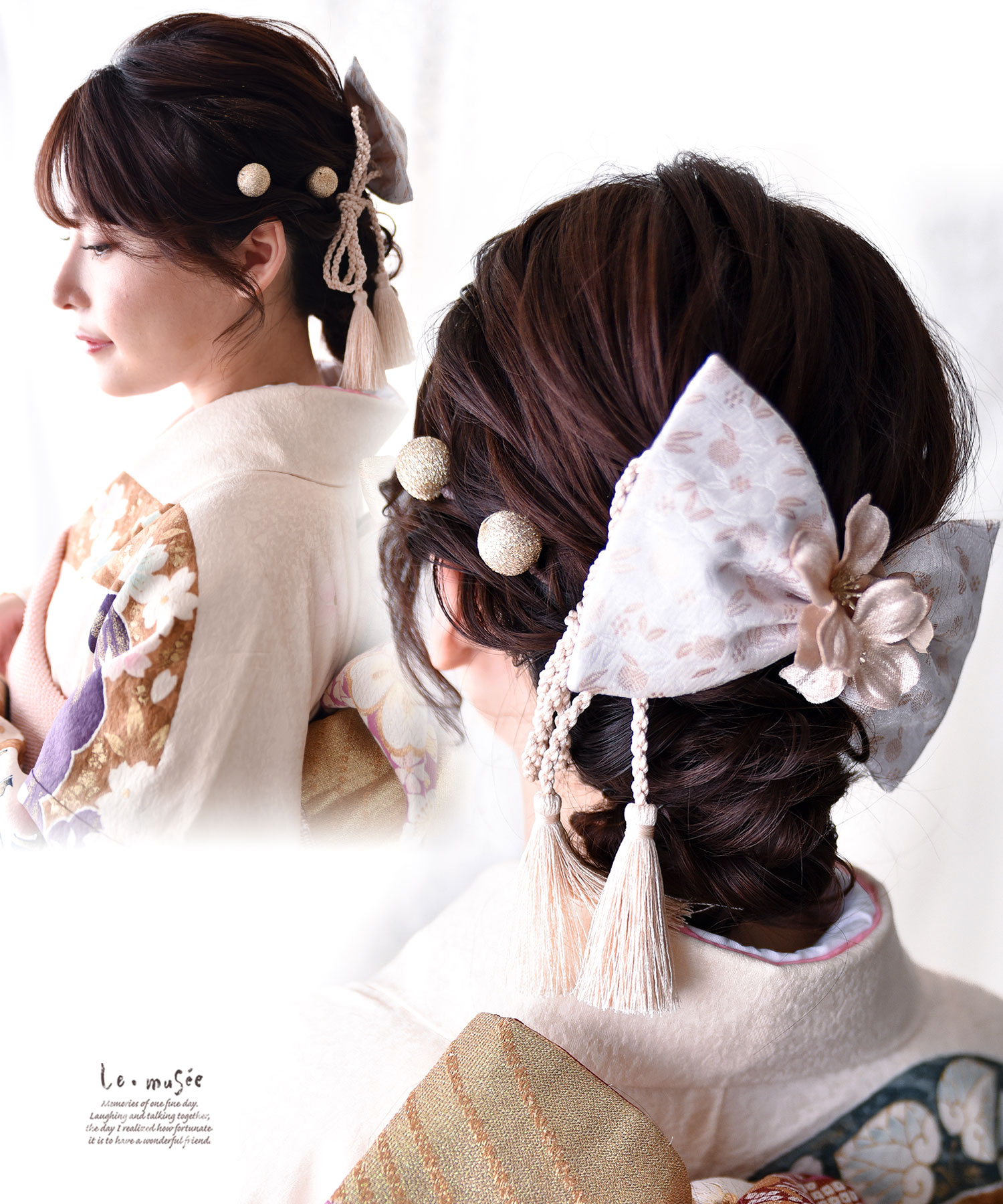 成人式 髪飾り 和装 リボン 袴 卒業式 花 ヘッドドレス セット 