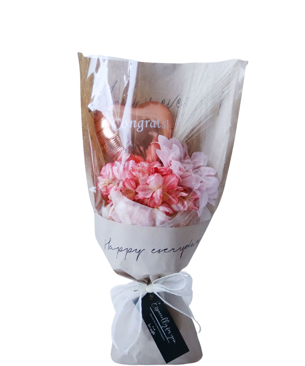 バルーンブーケ 花束 卒業式 卒園式 発表会 送別会 母の日 誕生日 退職祝 祝い ミニ花束 キャンディブーケ メッセージ入り | おしゃれ バルーンフラワー |  | 02