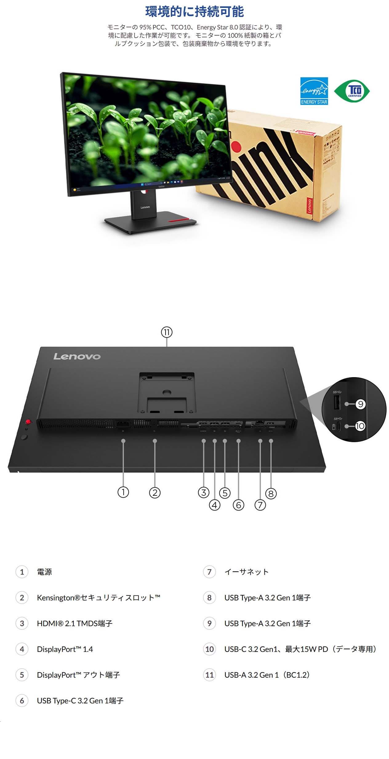 Lenovo（レノボ） 【公式・直販】 モニター 27インチ ディスプレイ