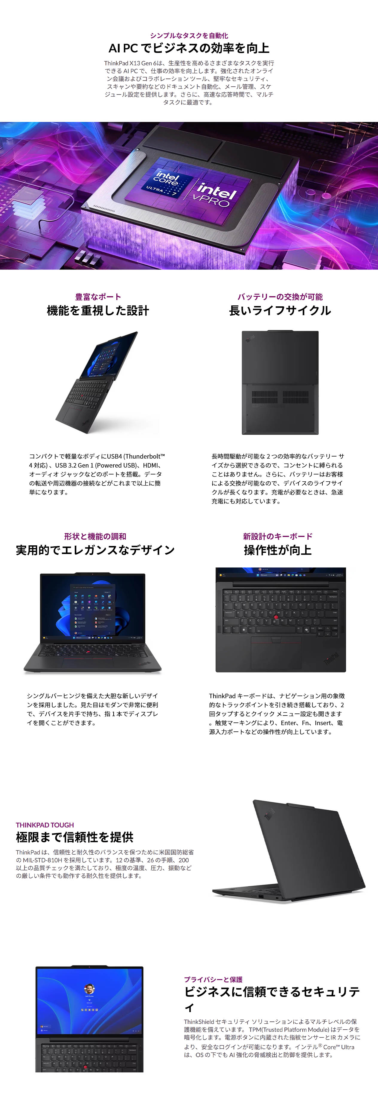 Lenovo Thinkpad X13 Gen6 32GB Ultra7 未開封 Lenovo Thinkpad X13 Gen6 32GB Ultra7 未開封 Lenovo Thinkpad X13