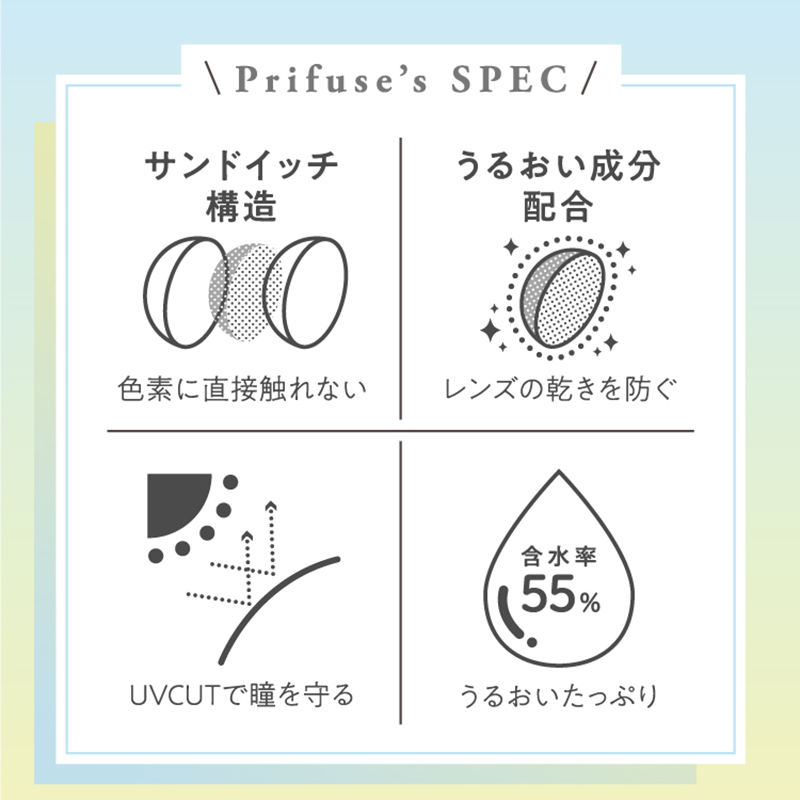 水虹系 1箱10枚入り  アイムーン プリフューズ  / 1箱30枚入り アイコフレ UVM グレイスメイク / ジルスチュアート ワンデー UV カラコン コンタクト SEED 1day｜lens-pia｜14