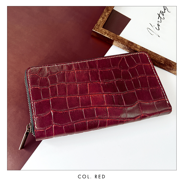 ユハク　クロコ　長財布　小銭入　セット　ワインレッド ユハク クロコ 長財布 小銭入 セット ワインレッド - メルカリ