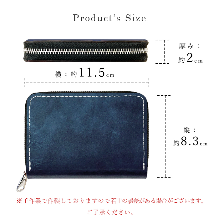 革財布A ミニ財布 財布 本革 ジェントルマン メンズ 牛革 ラウンドファスナー