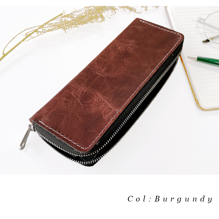 本革 ペンケース メンズ レディース ジェントルマン ラウンド型ペン