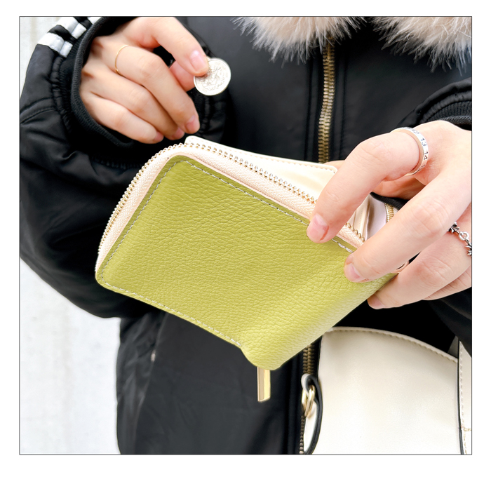 本革 財布 二つ折り財布 レディース メンズ ラウンドファスナー