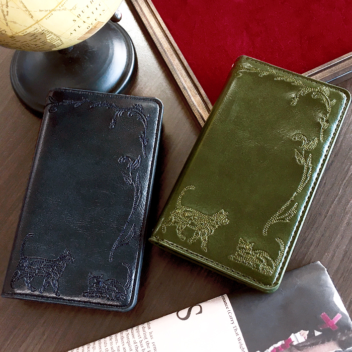 Android One X1 手帳型 ケース カバー 手帳型ケース スマホケース 手帳型カバー 携帯ケース スマホカバー アンドロイドワン 猫刺繍｜leo-and-aoi｜08