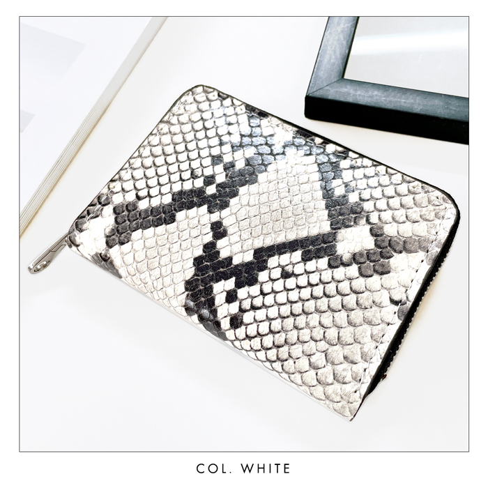 財布 ミニ財布 メンズ レディース 本革 ダイヤモンドパイソン レザー ラウンドファスナー コンパクト サイフ ウォレット 革 牛革 レザー カード収納 革財布 |  | 01