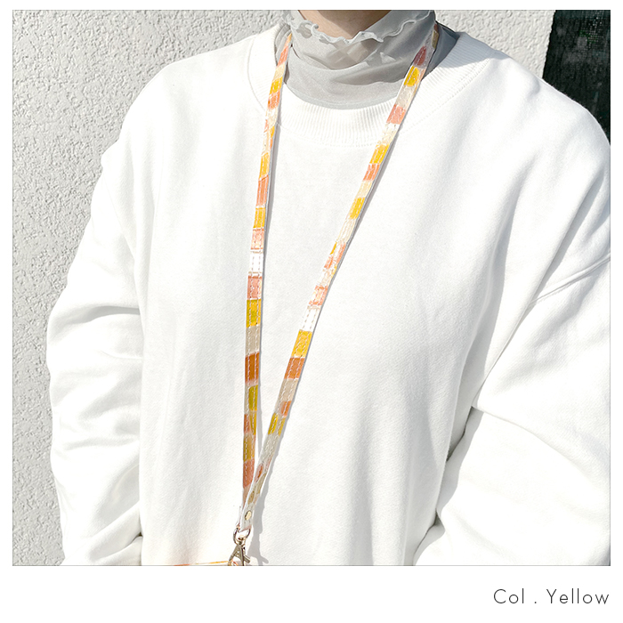 ネックストラップ ロングストラップ エナメル 本革 メンズ レディース