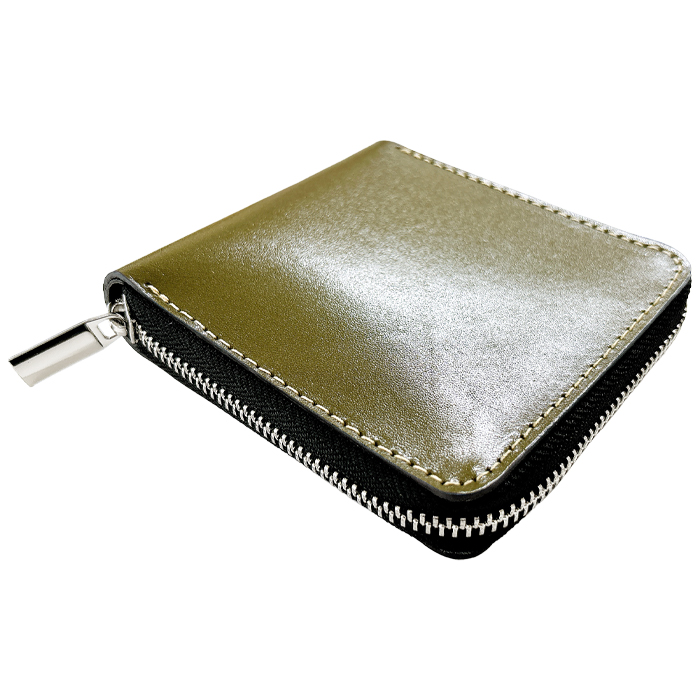 栃木レザー 二つ折り 財布 本革 ラウンド型 二つ折り財布 ラウンド