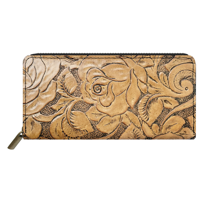 財布 レディース 長財布 本革 アンティーク バラ ラウンドファスナー サイフ 札入れ 小銭  カード ケース ウォレット おしゃれ レザー 財布 レディース 長財布 本革 アンティーク バラ ラウンドファスナー
