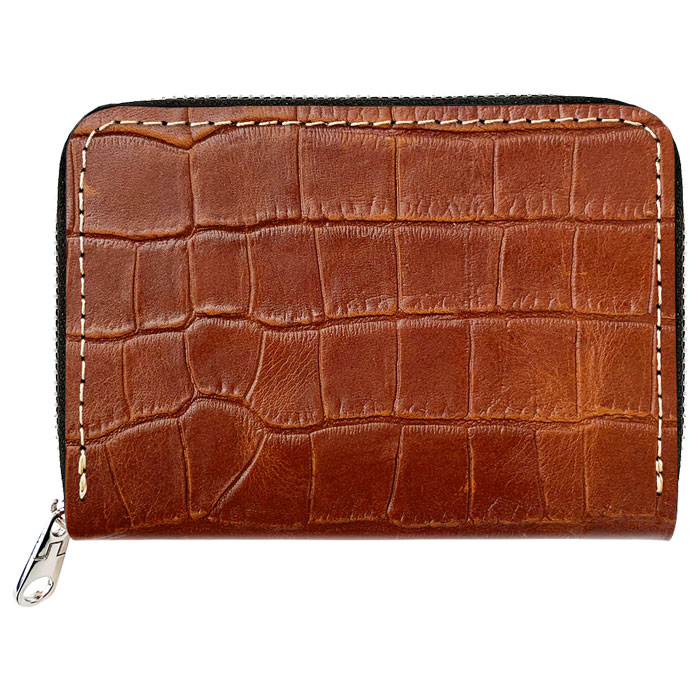 ミニ財布 財布 小銭入れ 本革 クロコダイル 型押し レディース 牛革