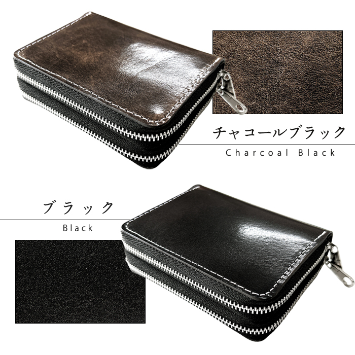 ダブルファスナー 財布 蛇腹 メンズ レディース 本革 二つ折財布