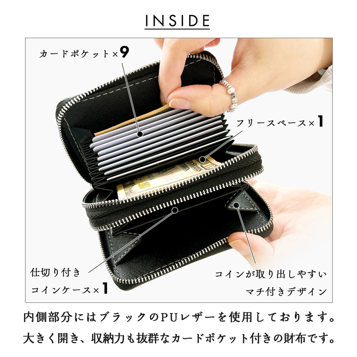ダブルファスナー 財布 蛇腹 ヌメ革 メンズ レディース 本革 二つ折