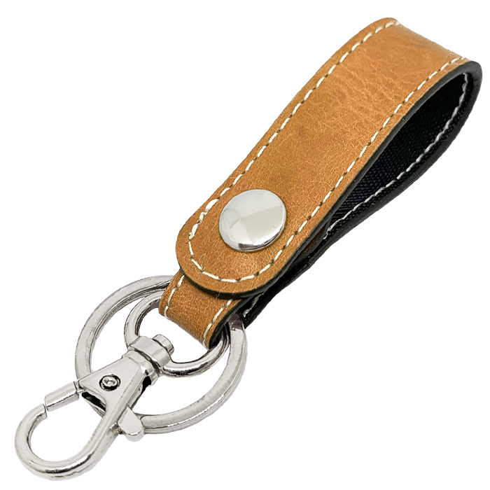 キーリング 本革 メンズ レディース 牛革 ヌメ革 スナップボタン