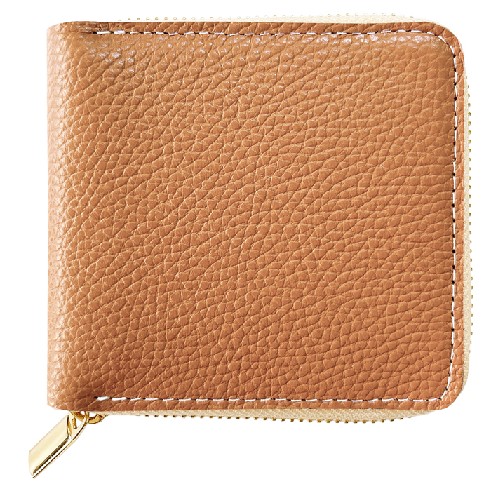 本革 財布 レディース 二つ折り財布 ラウンドファスナー ラウンド型