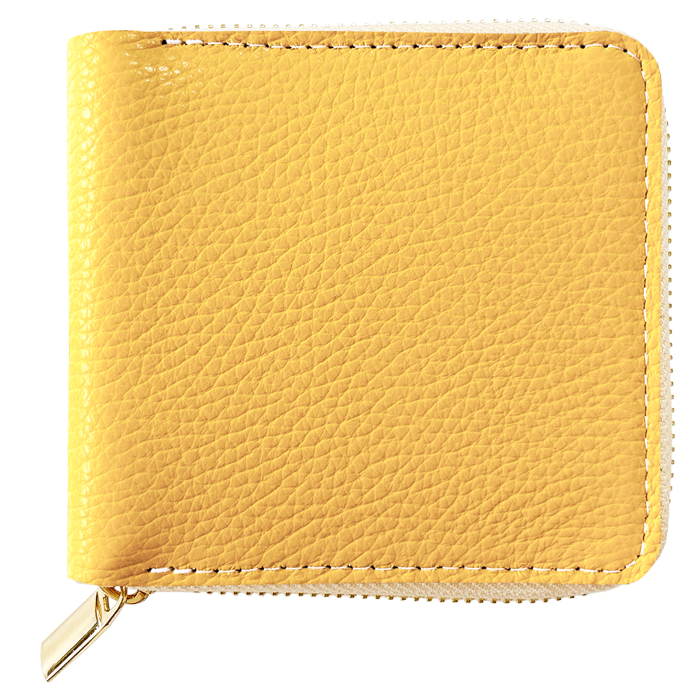 本革 財布 レディース 二つ折り財布 ラウンドファスナー ラウンド型