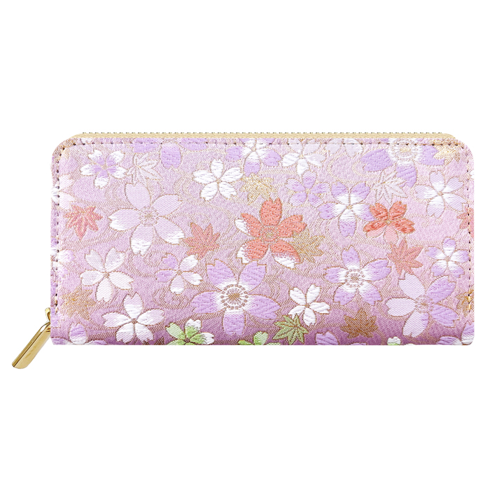 財布 長財布 ラウンドファスナー 西陣織 カード収納 金襴 ラウンド長