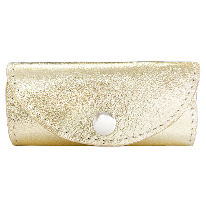 キーケース 4連 本革 メタリック レディース スマートキー 三つ折り 箔