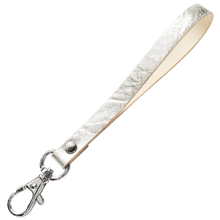 ストラップ 本革 メタリック ナスカン付き 携帯ストラップ レザー 携帯