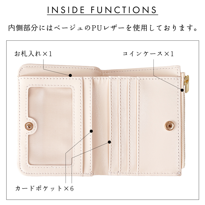 WM-D2-03 二つ折り財布 本革 メタリック 手のひら 財布 メンズ