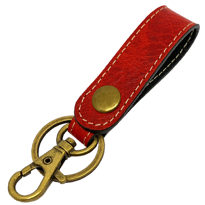 キーリング 本革 ミズーリベリー イタリア産 メンズ 牛革 スナップ