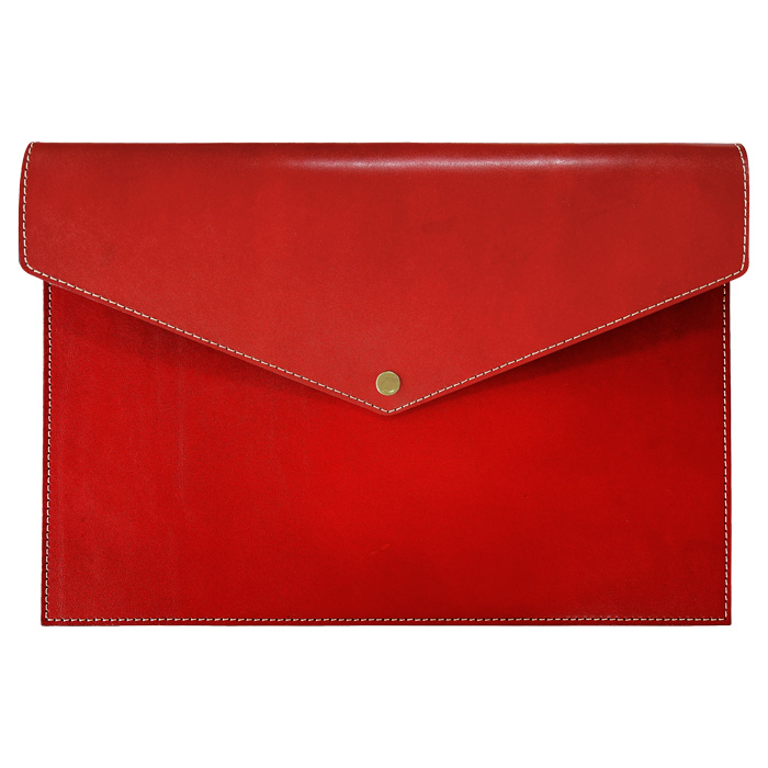 本革 A4 ファイル ボタン付き 書類入れ 収納 シンプル A4ファイル A4