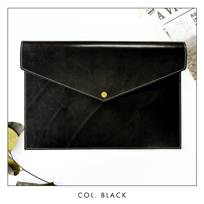 本革 A4 ファイル ボタン付き 書類入れ 収納 シンプル A4ファイル A4