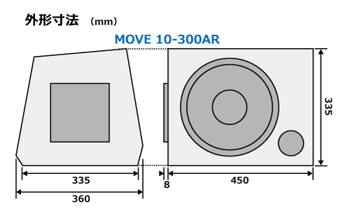 ETON（イートン） MOVE 10-300AR 25cm パワードサブウーファー