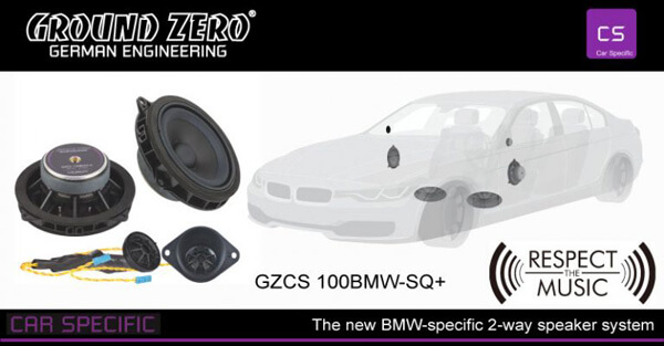 グラウンドゼロ GZCS 100BMW-SQ+C BMW用 10cm2wayコンポーネント
