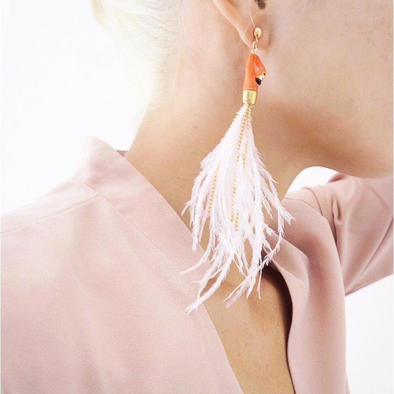 日本未発売 Nach(ナッシュ) Creoles fleur bicolore ピアス nach ナッシュ フェザーピアス フリンジピアス 陶器