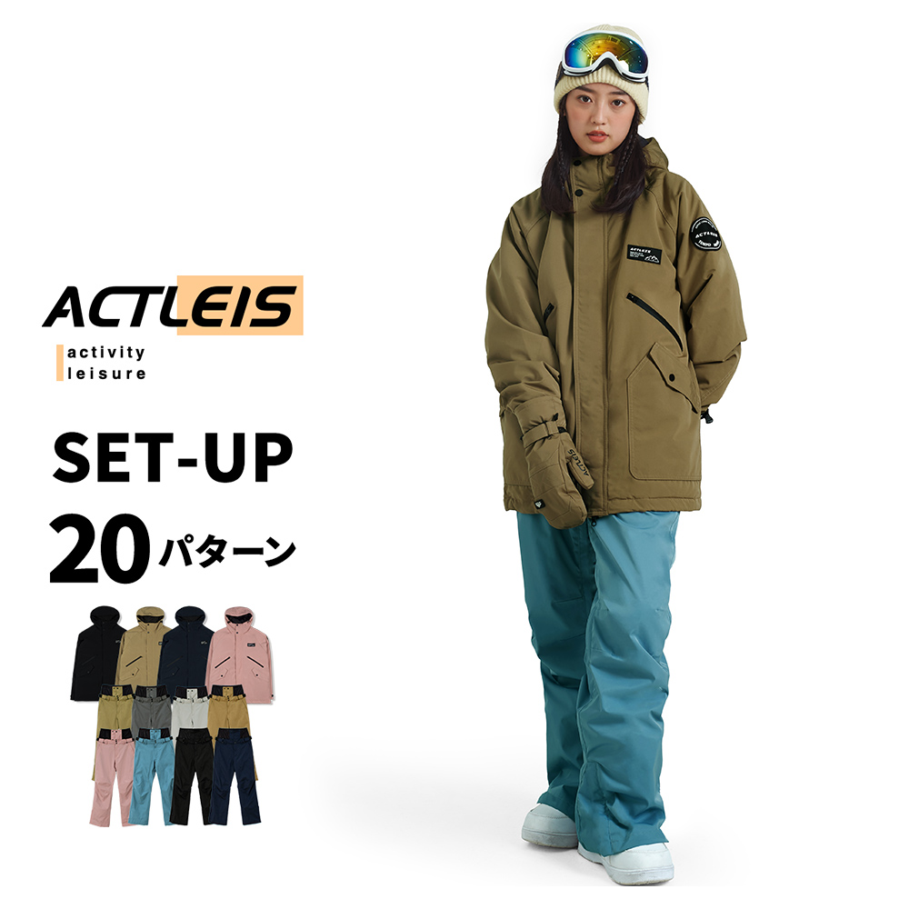 SALOMON女性用スキーウェアSsize上下 白と水色 セット