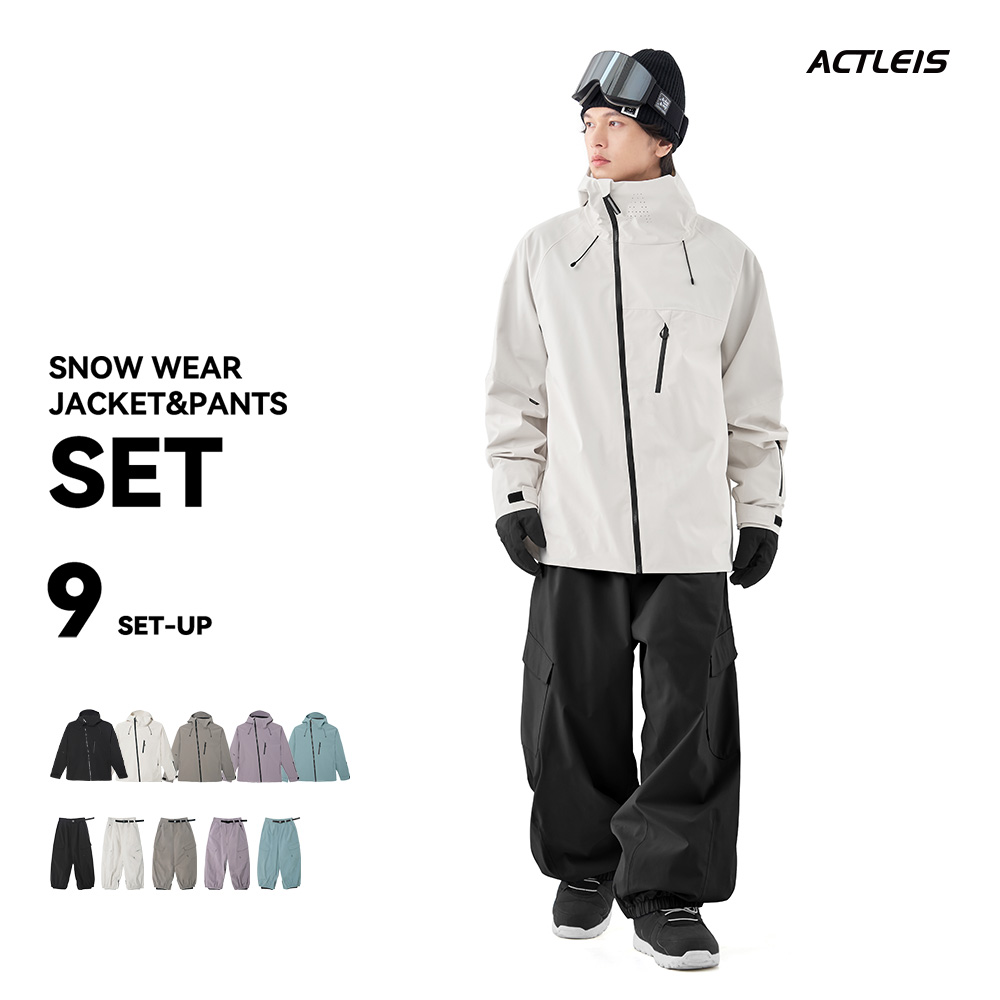 ACTLEIS（アクレイス） スノーボードウェア スキーウェア メンズ 上下