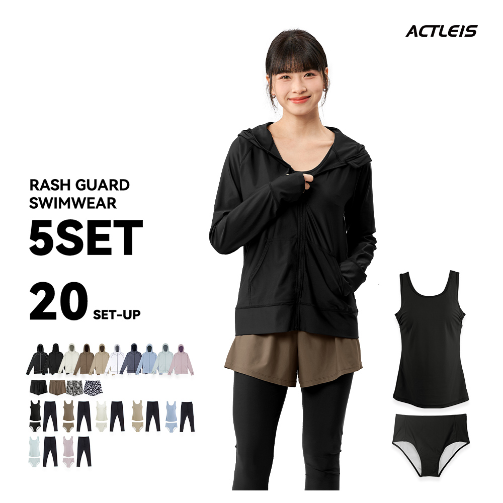 ACTLEIS（アクレイス） 水着 レディース ラッシュガード 上下 セット