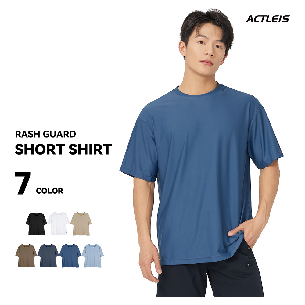 ラッシュガード メンズ 半袖 シャツ tシャツ 水着 大きいサイズ uvカット uv upf50+ ...