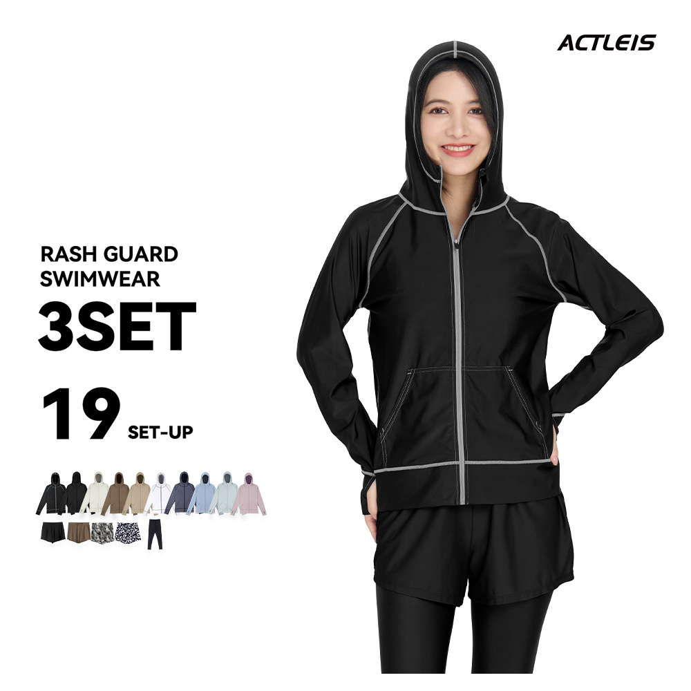 ACTLEIS（アクレイス） 水着 レディース ラッシュガード 上下 セット