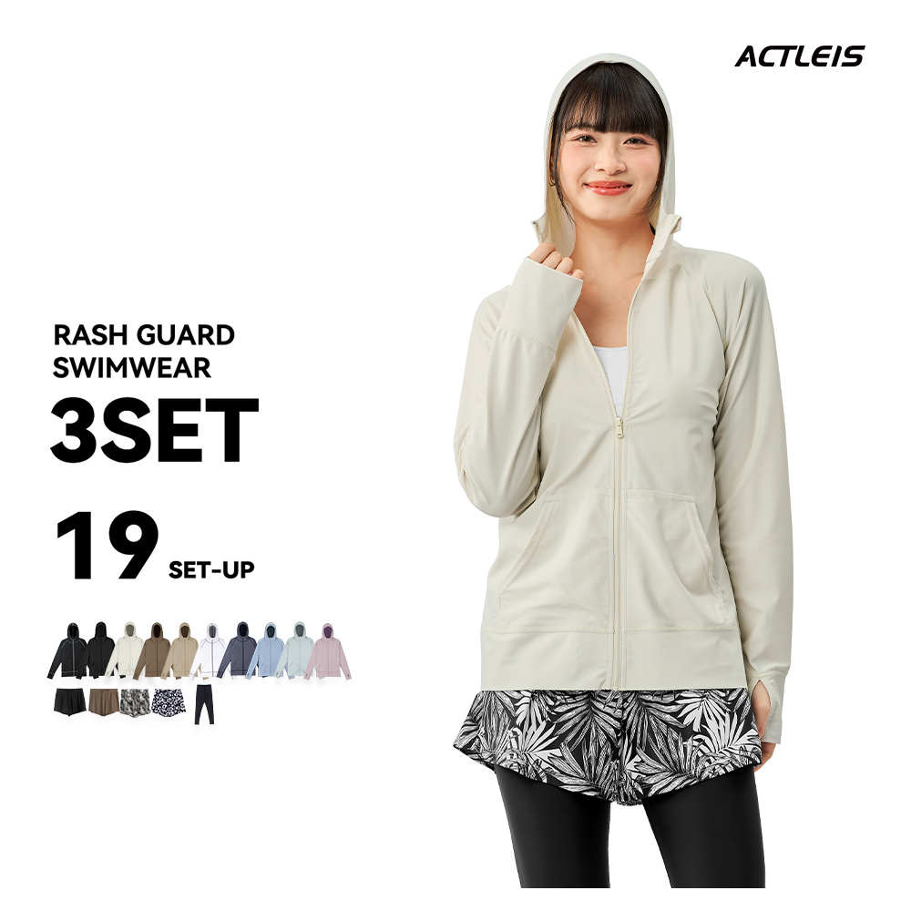 ACTLEIS（アクレイス） 水着 レディース ラッシュガード 上下 セット