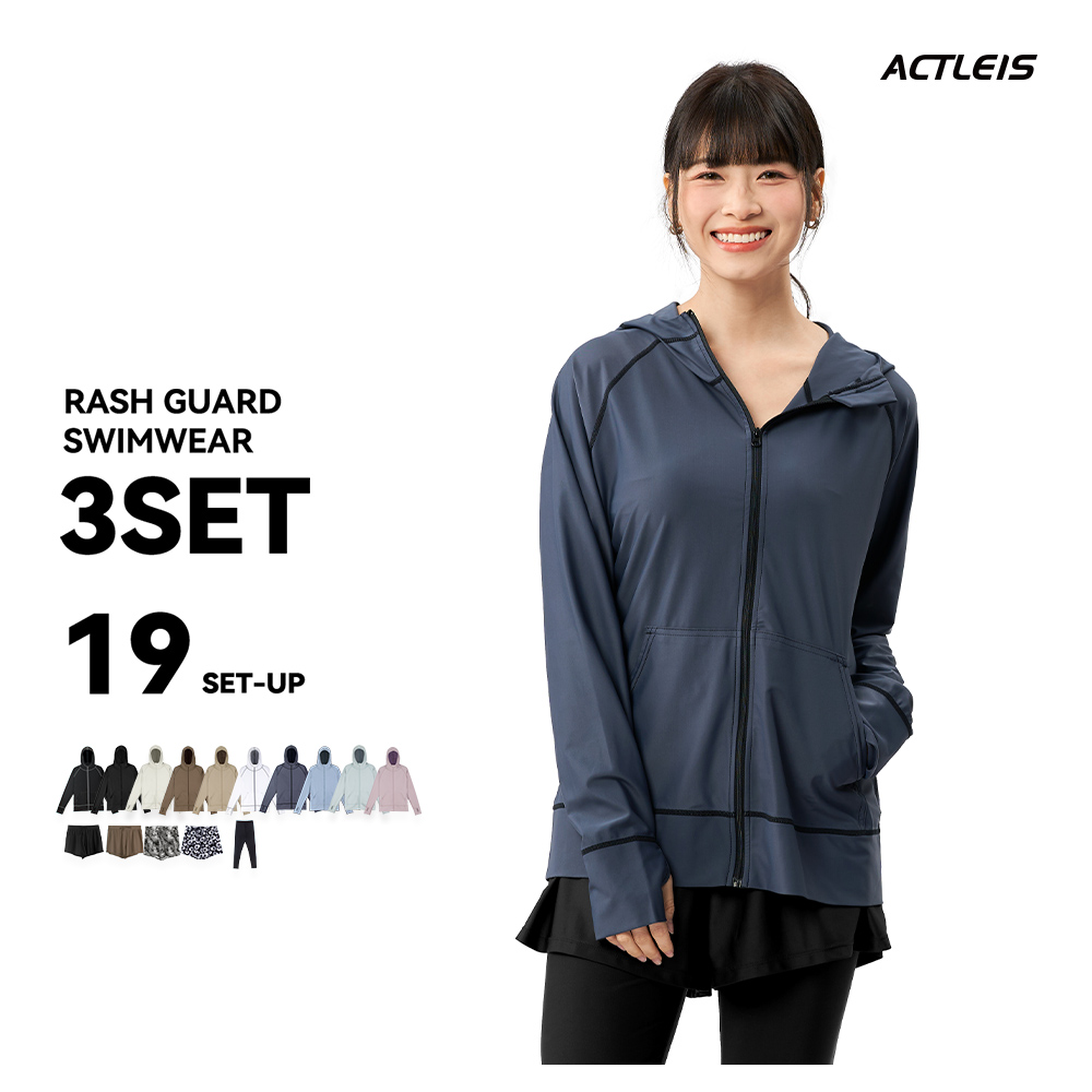 ACTLEIS（アクレイス） 水着 レディース ラッシュガード 上下 セット