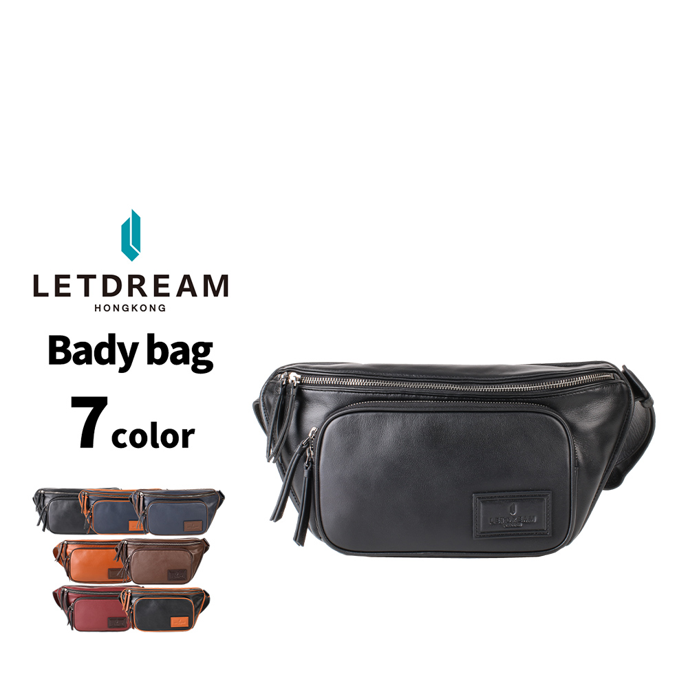 LETDREAM ボディバッグ ショルダーバッグ メンズ 本革 大きめ