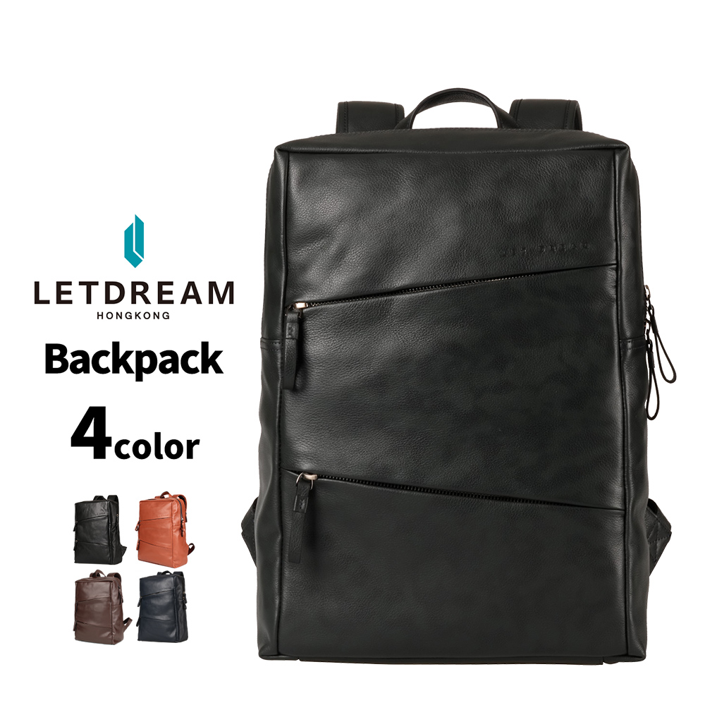 LETDREAM リュック ビジネス 本革 革 ビジネスリュック メンズ