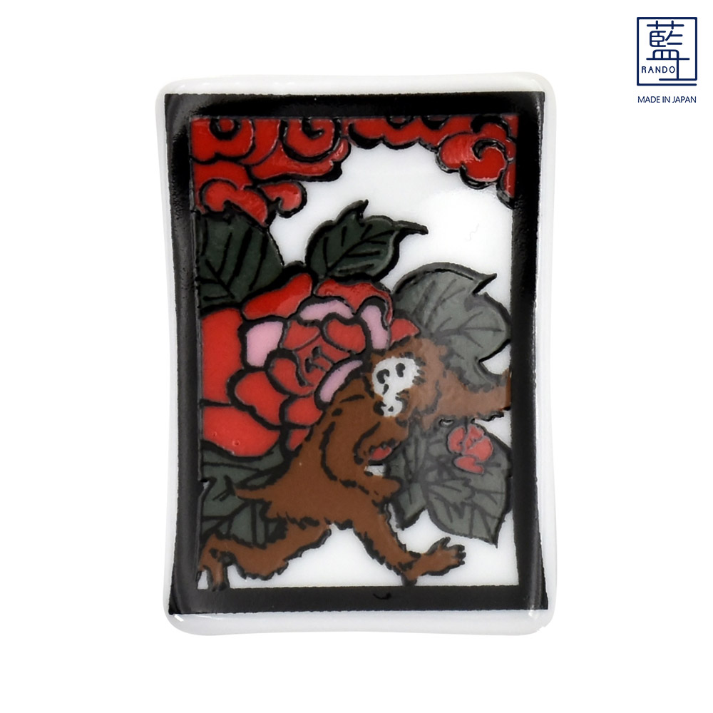 ＆藍 美濃焼 藍土 花札風 干支角箸置 12種│ 日本製 箸置き 箸おき