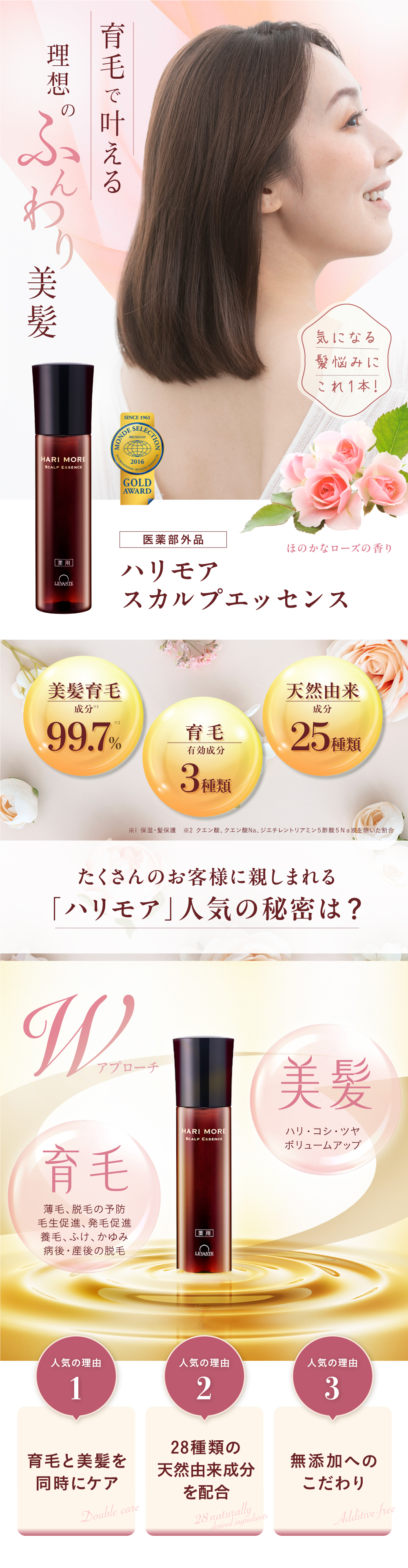 Amazon | ハリモア 育毛剤 女性用 医薬部外品 スカルプ