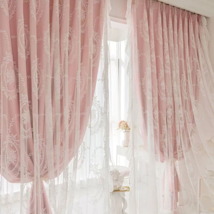 カーテン 遮光 レース おしゃれ セット 一体型カーテン 2枚組 かわいい